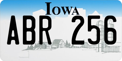 IA license plate ABR256