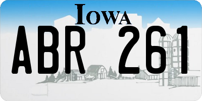 IA license plate ABR261