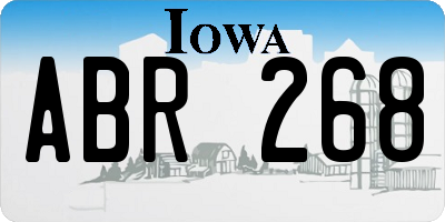IA license plate ABR268