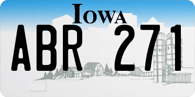 IA license plate ABR271