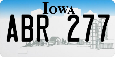 IA license plate ABR277