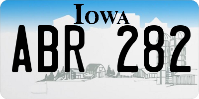 IA license plate ABR282