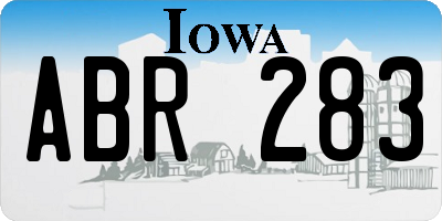 IA license plate ABR283