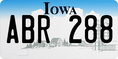 IA license plate ABR288