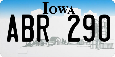 IA license plate ABR290