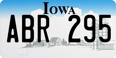 IA license plate ABR295