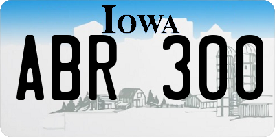 IA license plate ABR300