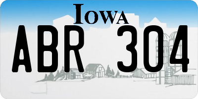 IA license plate ABR304