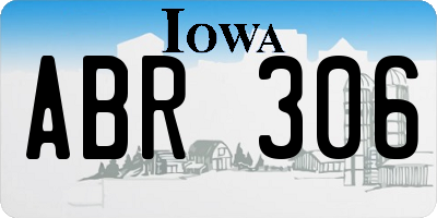 IA license plate ABR306