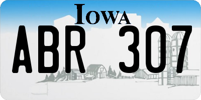IA license plate ABR307