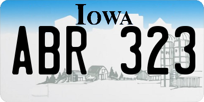 IA license plate ABR323