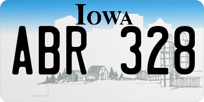 IA license plate ABR328