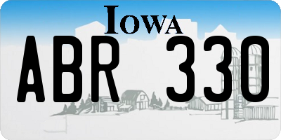 IA license plate ABR330