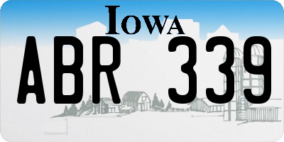 IA license plate ABR339