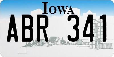 IA license plate ABR341