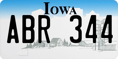 IA license plate ABR344