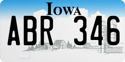 IA license plate ABR346