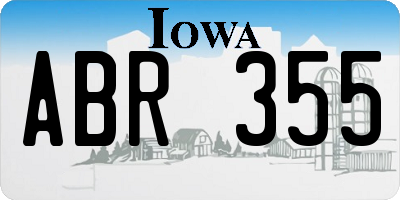 IA license plate ABR355