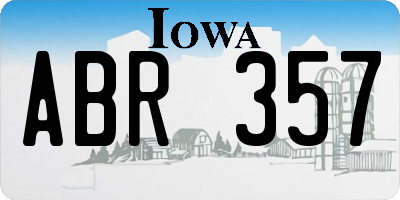 IA license plate ABR357