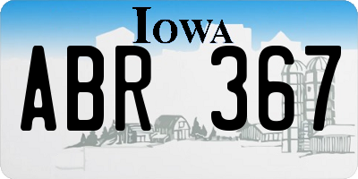 IA license plate ABR367