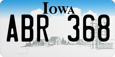 IA license plate ABR368