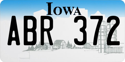 IA license plate ABR372