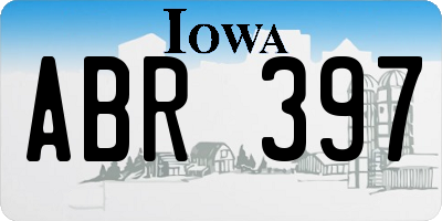 IA license plate ABR397