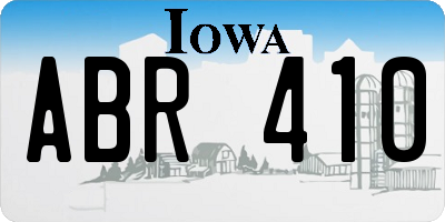 IA license plate ABR410