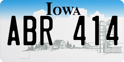 IA license plate ABR414