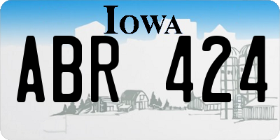 IA license plate ABR424