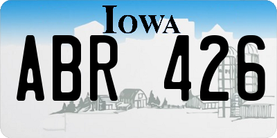 IA license plate ABR426