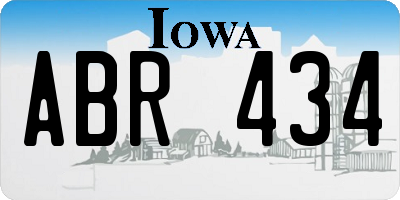 IA license plate ABR434