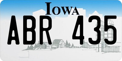 IA license plate ABR435