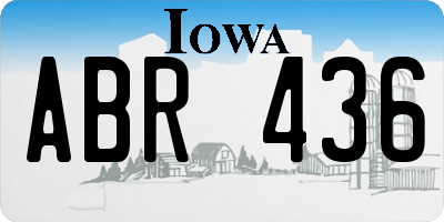 IA license plate ABR436