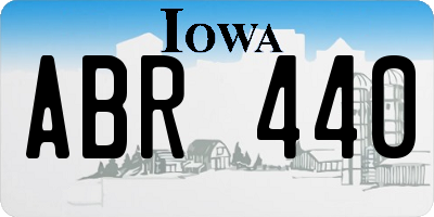 IA license plate ABR440