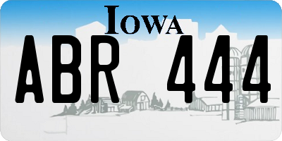 IA license plate ABR444