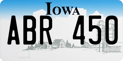 IA license plate ABR450