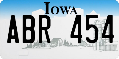 IA license plate ABR454