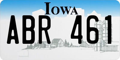 IA license plate ABR461