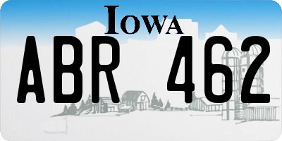 IA license plate ABR462