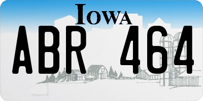 IA license plate ABR464