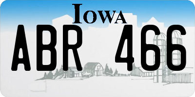 IA license plate ABR466