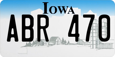 IA license plate ABR470