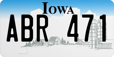 IA license plate ABR471