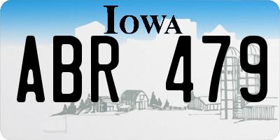 IA license plate ABR479