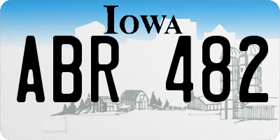 IA license plate ABR482