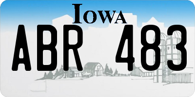 IA license plate ABR483