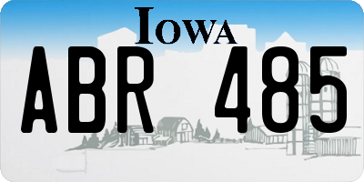IA license plate ABR485