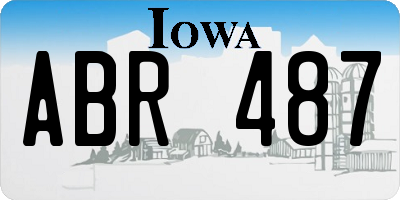 IA license plate ABR487