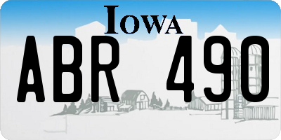 IA license plate ABR490